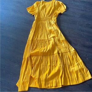Anthropologie somerset dress yellow, size small - worn once
